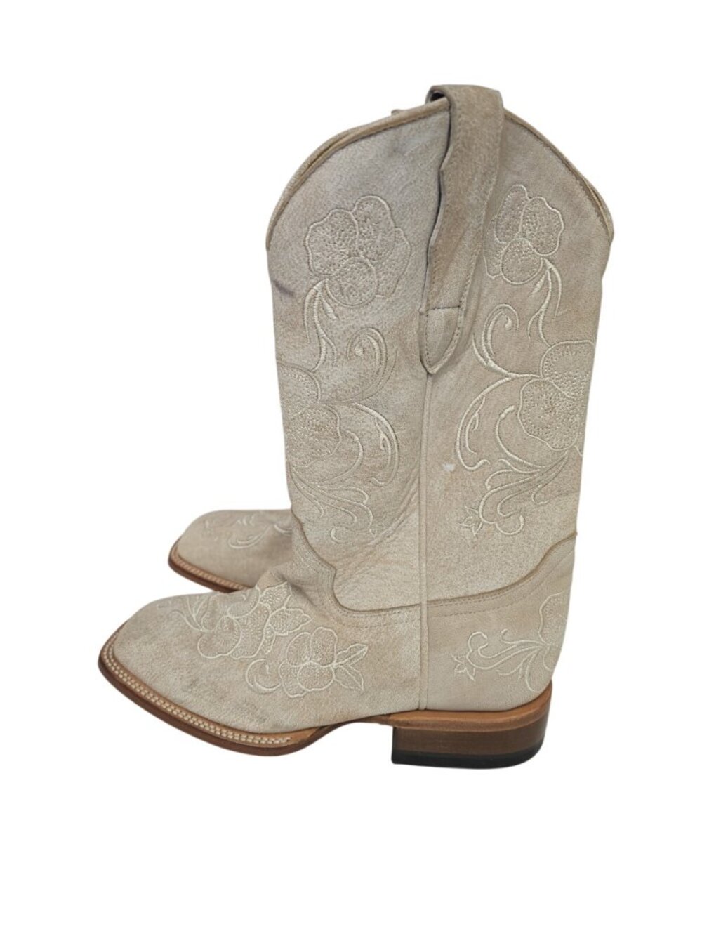 Shyanne Women's Lasy Broad Square Toe Western Boot White Size 7 CW - Picture 4 of 7